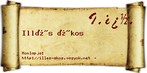 Illés Ákos névjegykártya