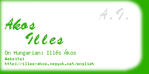 akos illes business card